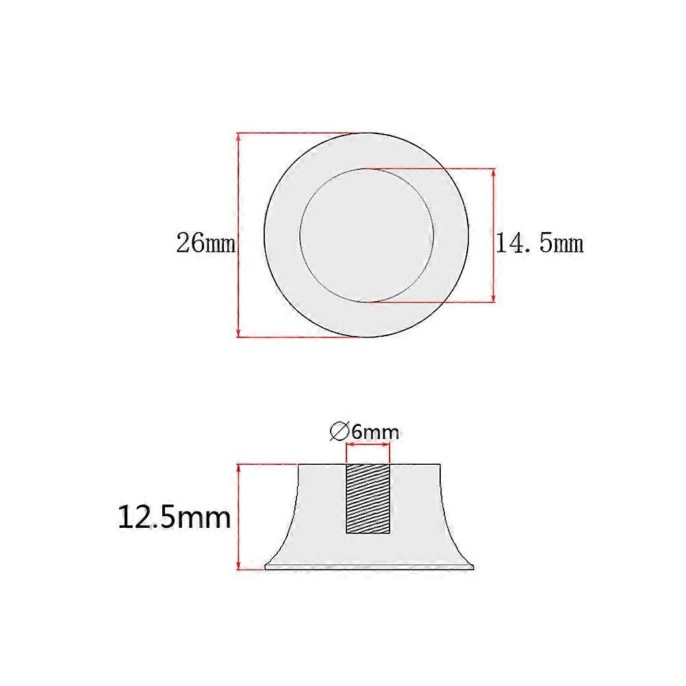 Round Knob Guitar Amplifier Knobs for Switch Control 8Pcs Silver