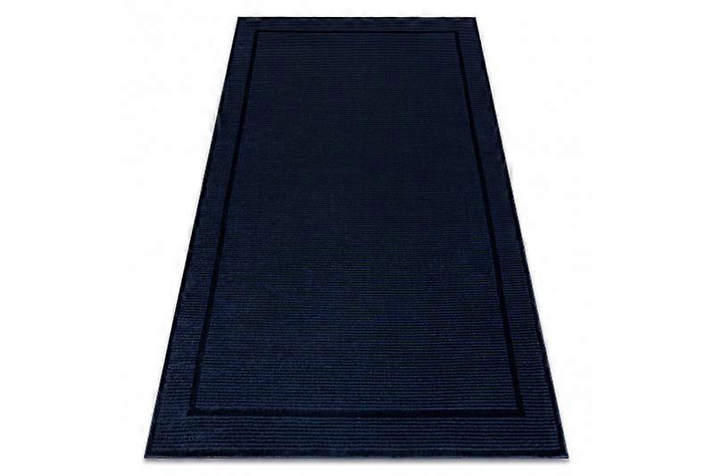 Carpet AURA J2659A dark blue - Frame, lines structural, modern