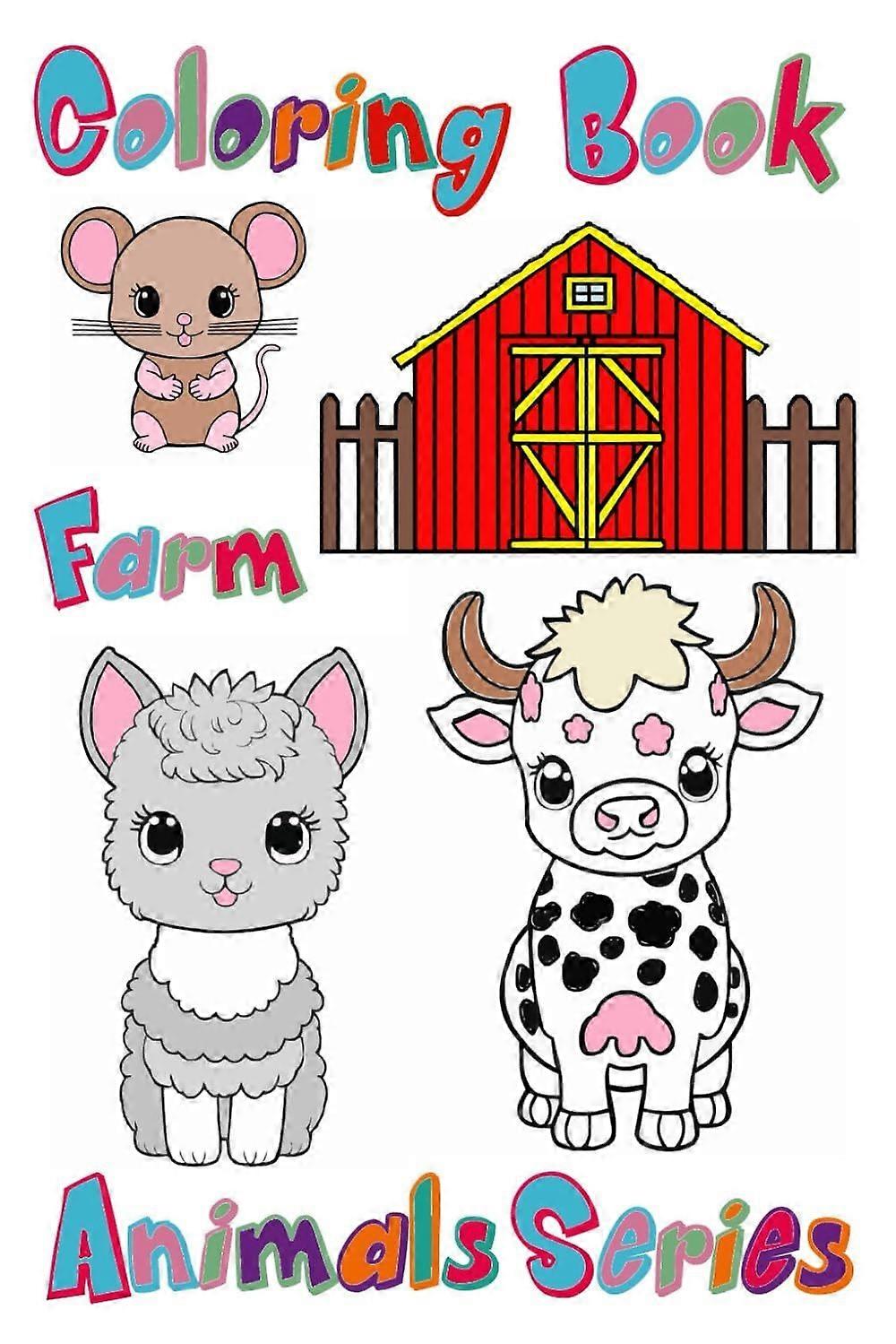 Coloring book farm animals