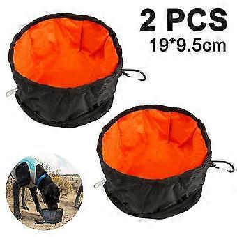 Dog Bowl Travel Bowls Foldable For Dog Pet, Leak-proof Portable On The Go With Zipper Feeding Bowl And Drinking Bowl (2 Travel Bowls)