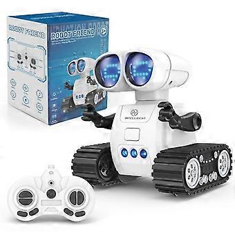 RC Kids Robot Toys, 2PCS Remote Control Robots Toys with Lighting & LED Eyes, Removable Modular Batteries, Dance Moves and Music, RC Robot Toy Gifts f