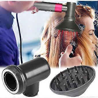 Hair Diffuser and Adapter, Convert Curling Iron to Hair Dryer, Reduce Frizz, Compatible with Dyson Airwrap Styler (1 Diffuser 1 Adapter)