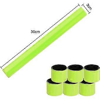 XYCY-Reflector Strips Reflective Snap Band Highly Reflective Wearable Wrist/Ankle Bands Snap Safety Armbands for Cycling Running Adults Children 6pcs