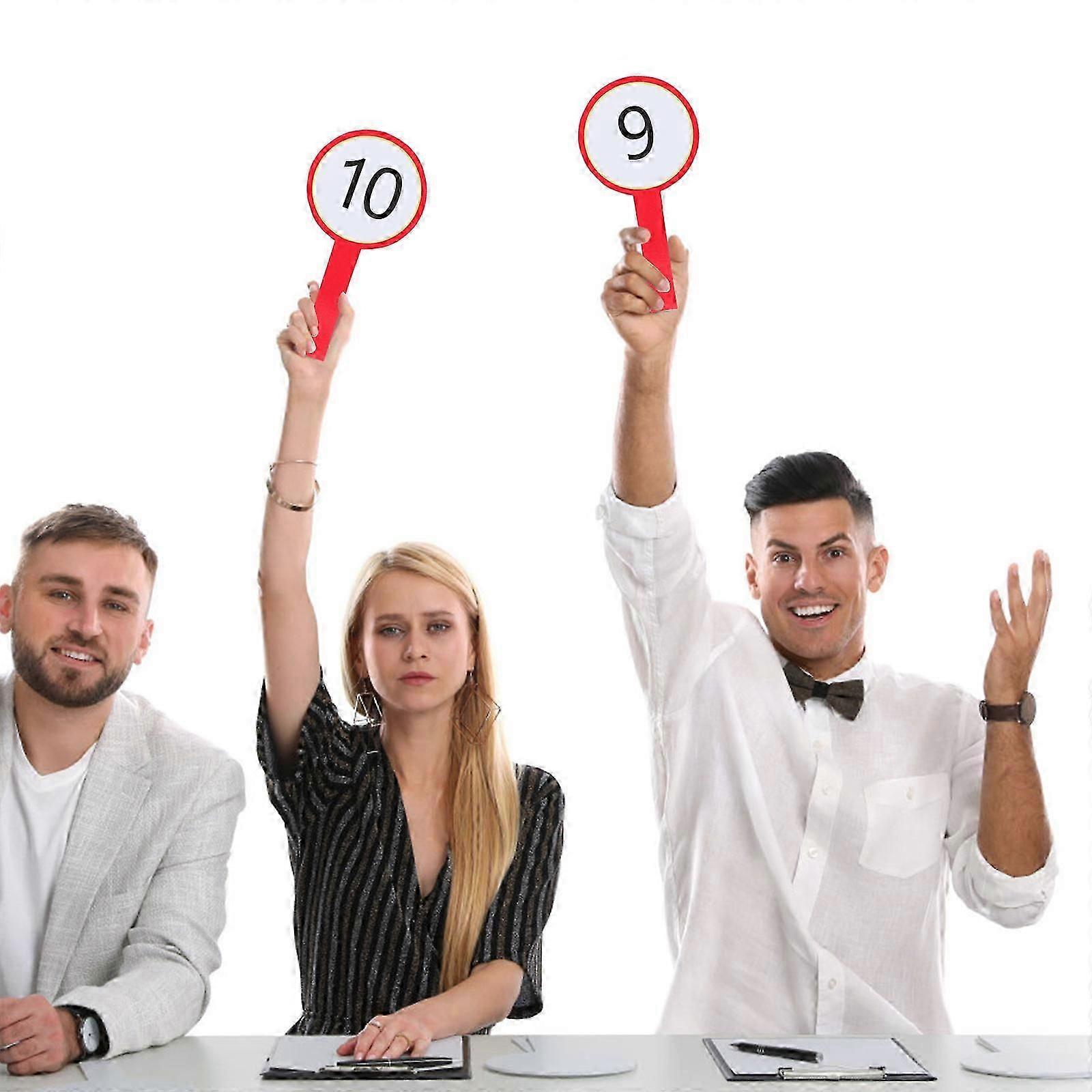 Writable Scoreboard Scoring Board for Judges Voting 8Pcs Handheld