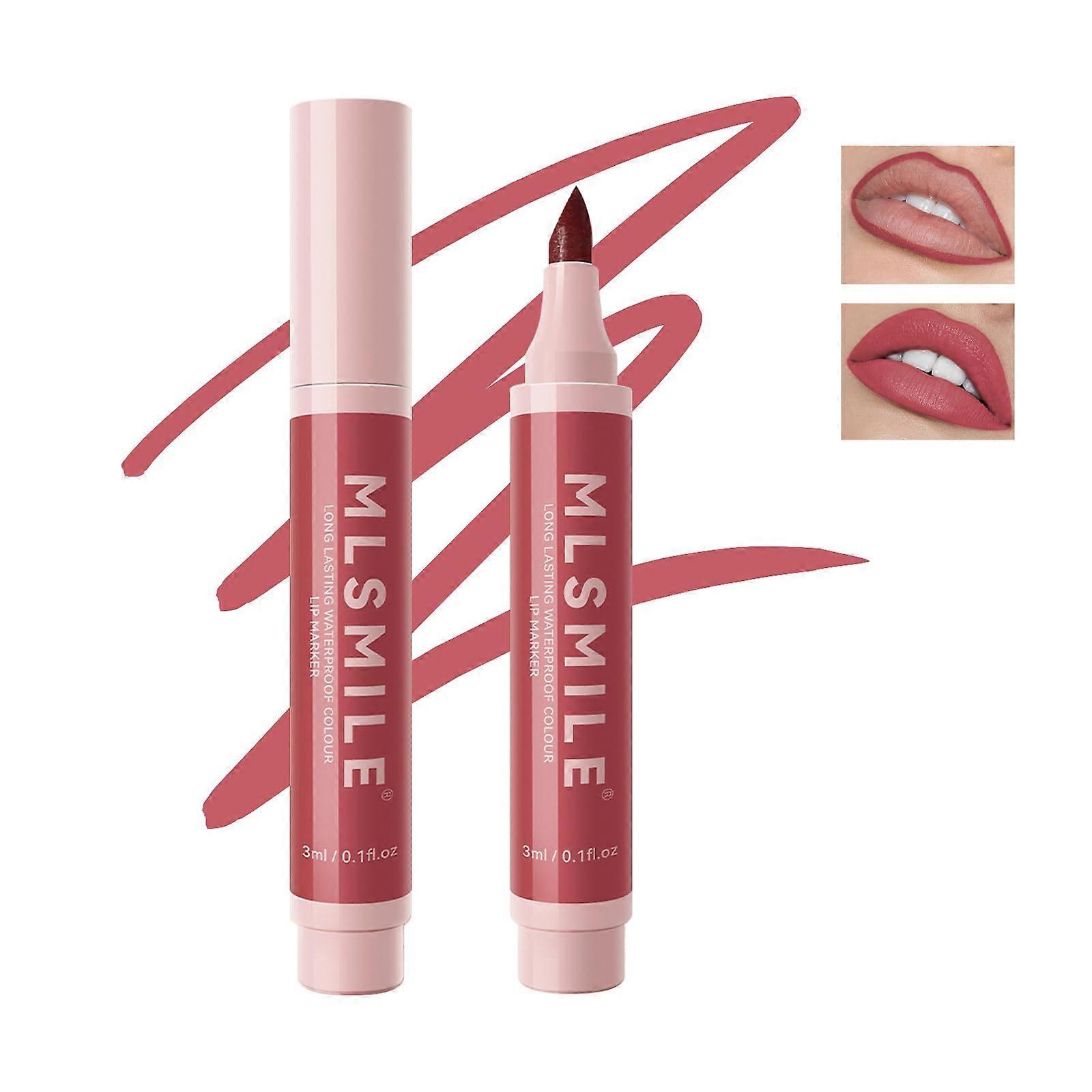 Waterproof Lip Tint Long Lasting Color Smudge Proof with Precise Chisel Tip - 03#