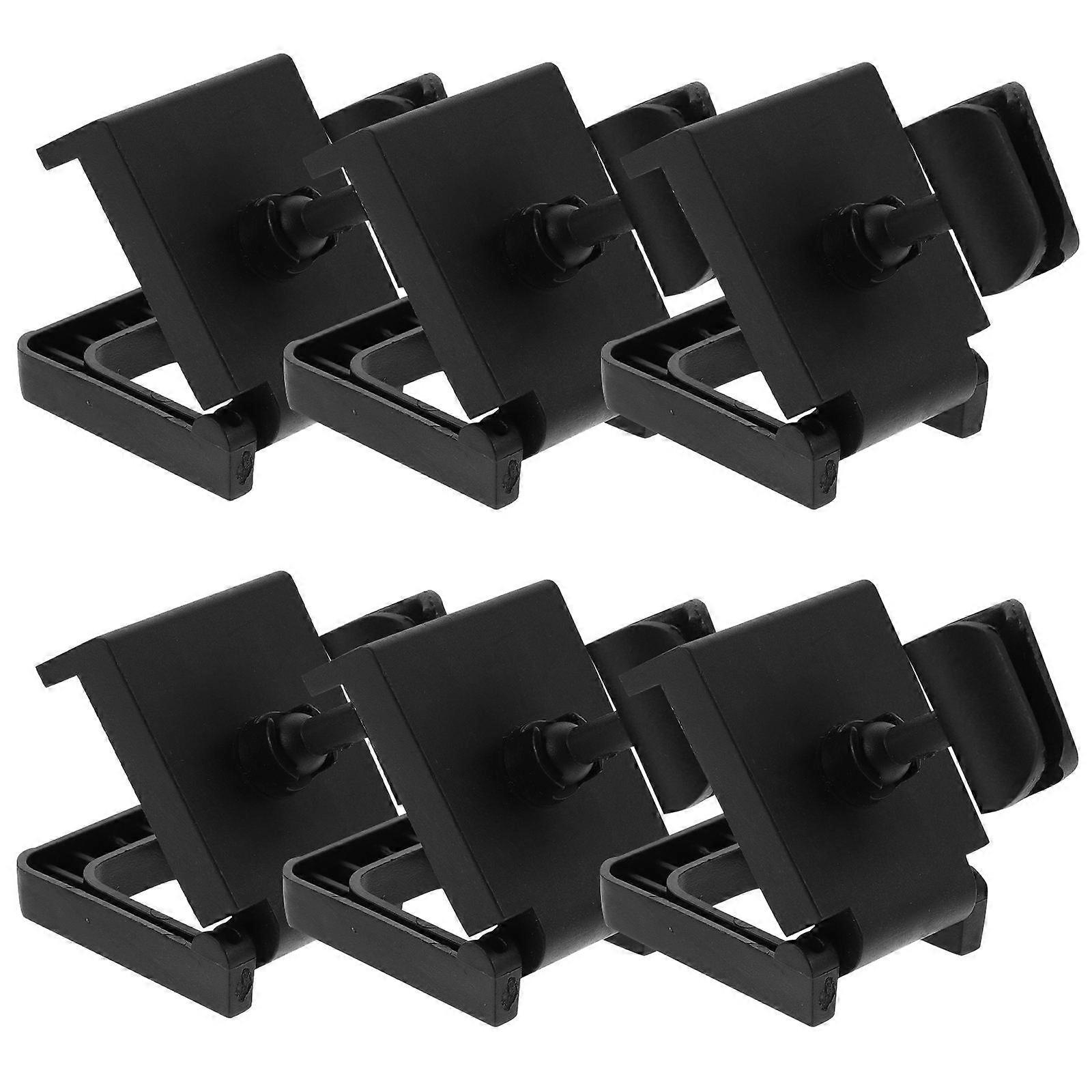 6Pcs Adjustable Plastic Microphone Stand Base Multipurpose Holder Desktop Mic Mount Clamp