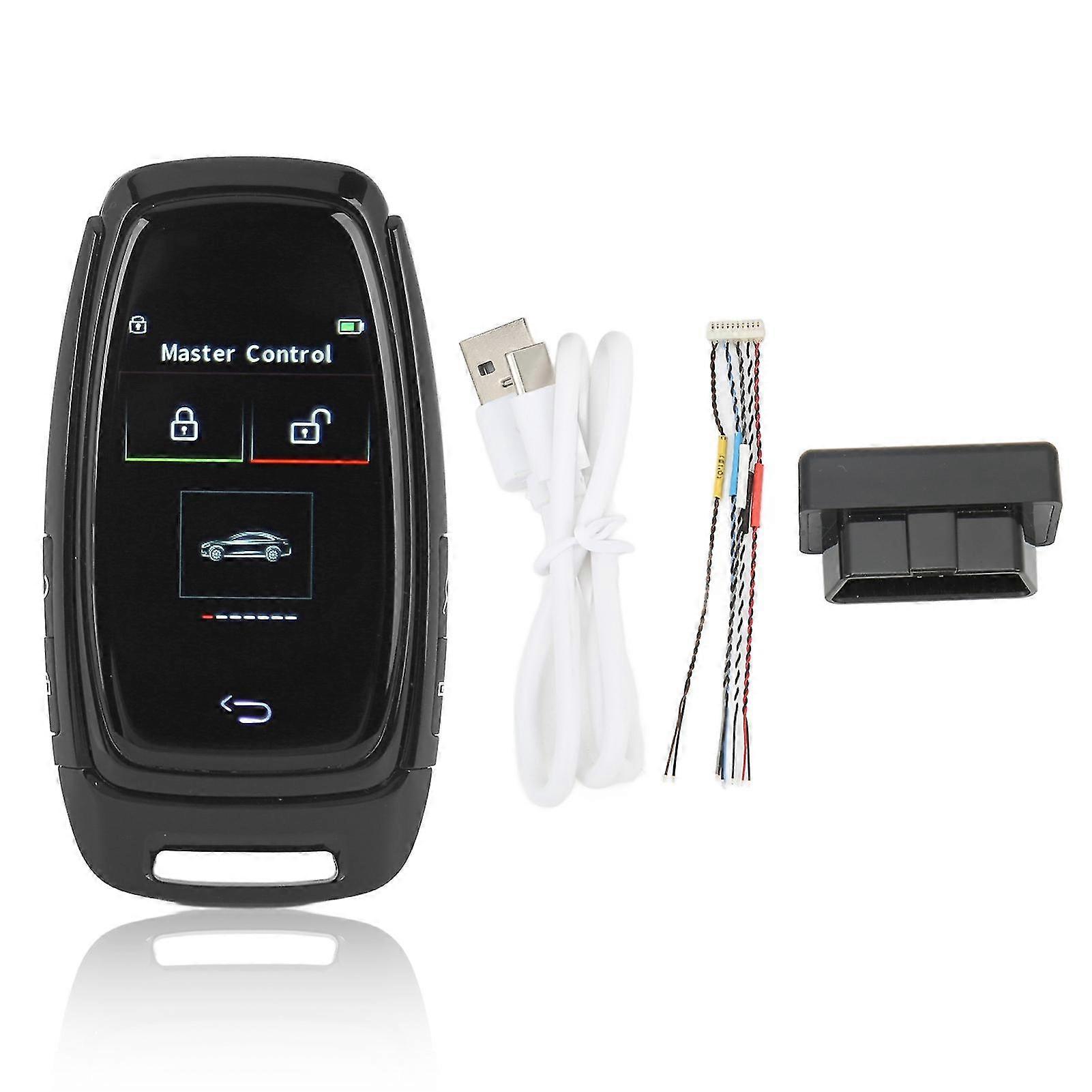BOROCO Car Smart LCD Key Touch Screen Bluetooth 5.0 Connection Keyless Entry Smooth Touch compatible with One Button Start Models (Black)