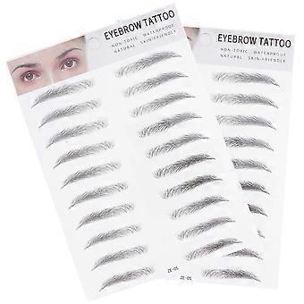 Cejas artificiales, herramienta para cejas de imitación, color negro, para maquillaje, 6 unidades.
