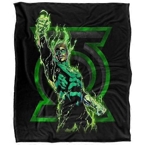 Green Lantern Fully Charged Glow Soft Touch Blanket