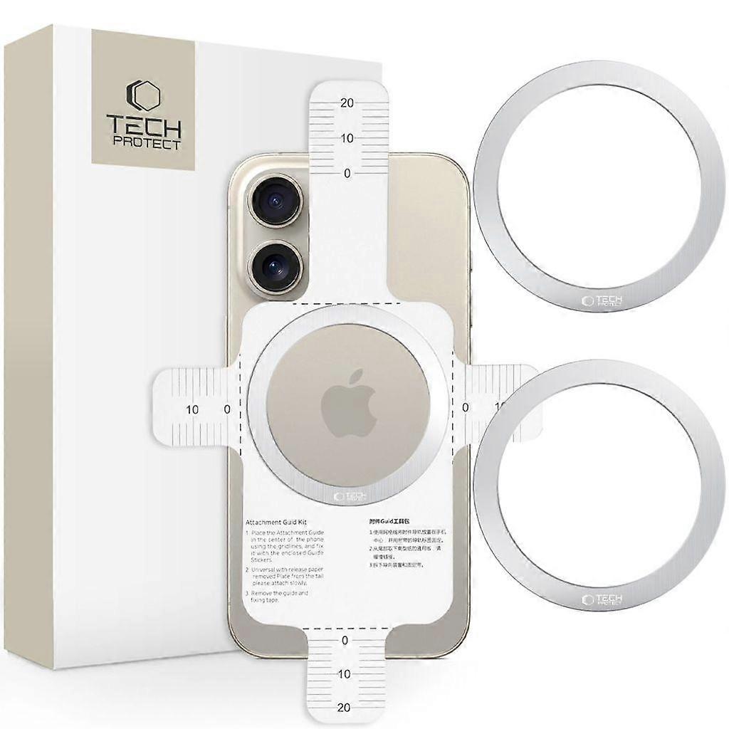 Pierścień Magsafe Tech-Protect Mmp-110 2w1 – srebrny / srebrny