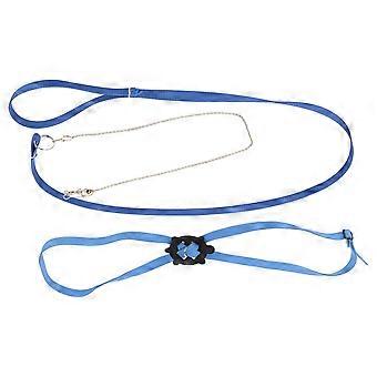 Turtle Harness Leash Adjustable Skin Friendly Pet Harness Reptile Leash for Outdoor Blue S