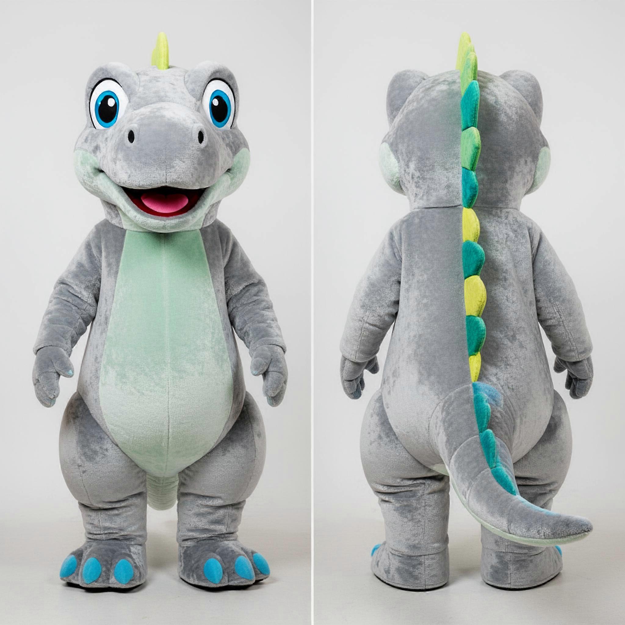 MASTICOT Silver Broad Shouldered Iguanodon Mascot