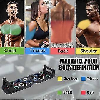 20-In-1 Push-Up Board With Color-Coded Multi-Grip Handles compatible with Home Gym And Fitness
