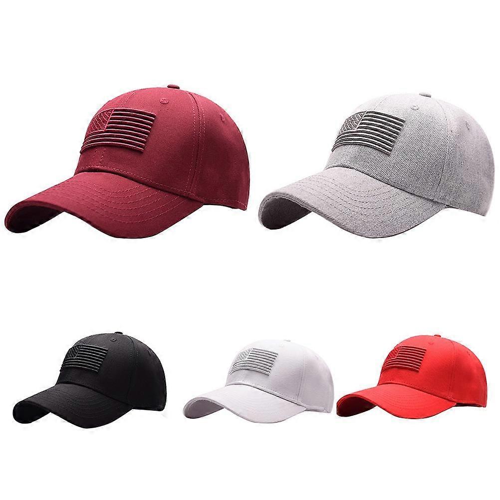 High Quality Adjustable Baseball Hat with Embroidered American Flags