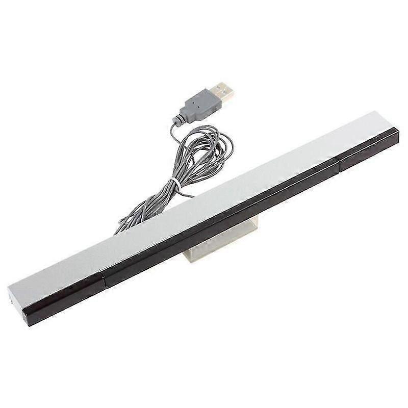 Silver (A) $wii wired sensor bar usb computer pcwii simulator sensor bar usb connected to computer sensor bar
