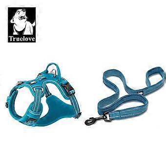 Pet Harness+Pet Leash Set Rope 110cm/200cm All-in-one Reflective Dog Harness No Pull Adjustable Buckles Pet Leashes