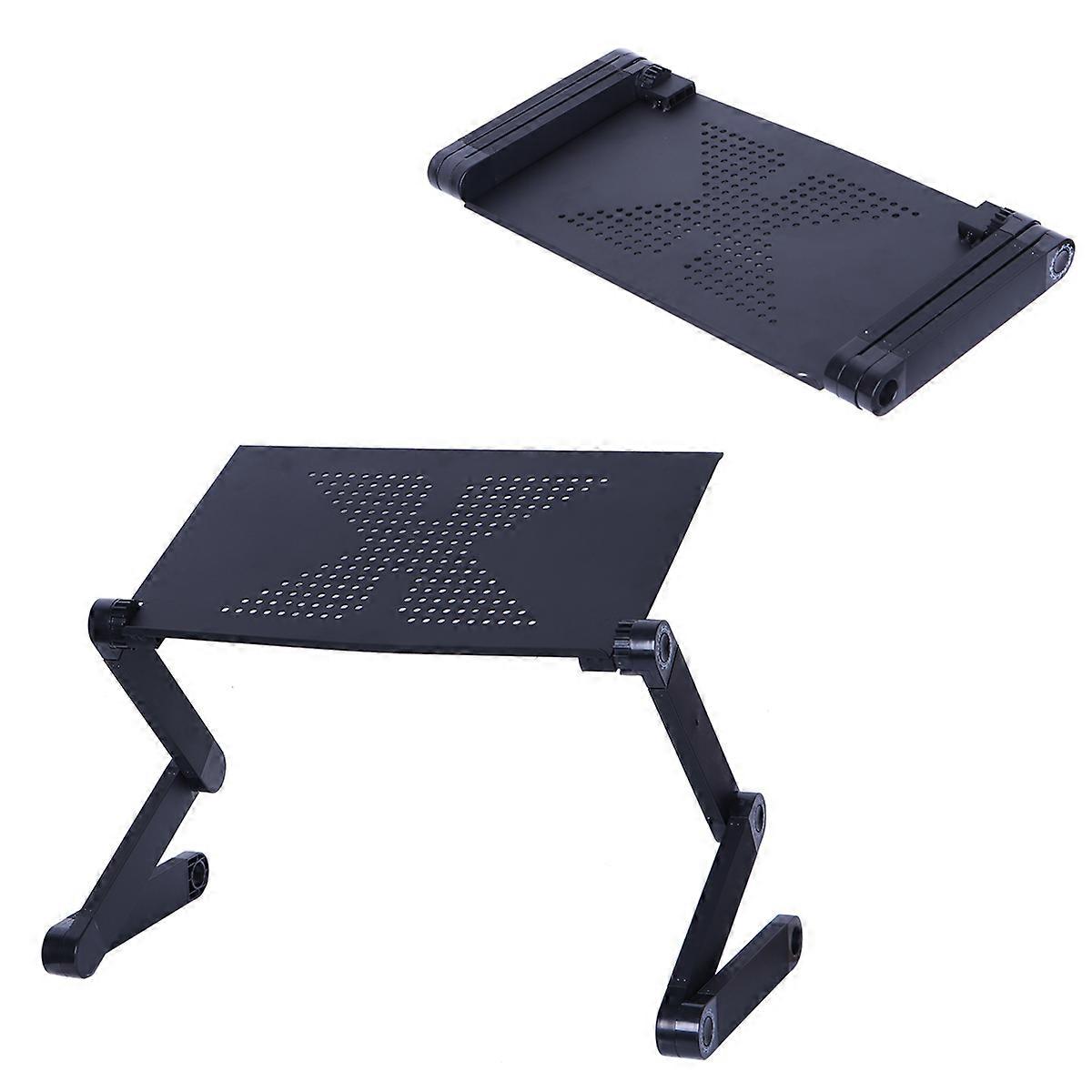 Foldable Bed Table Notebook Computer Desk for Home Use Black