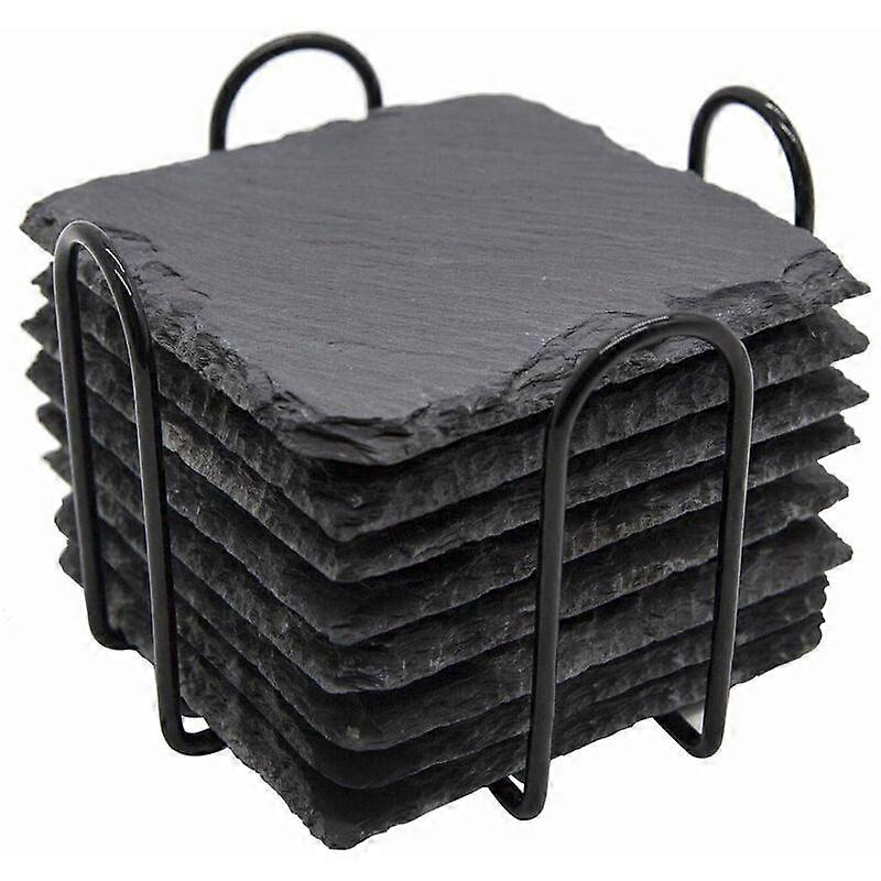 Handmade Slate Coasters Set Non-slip Easy-clean