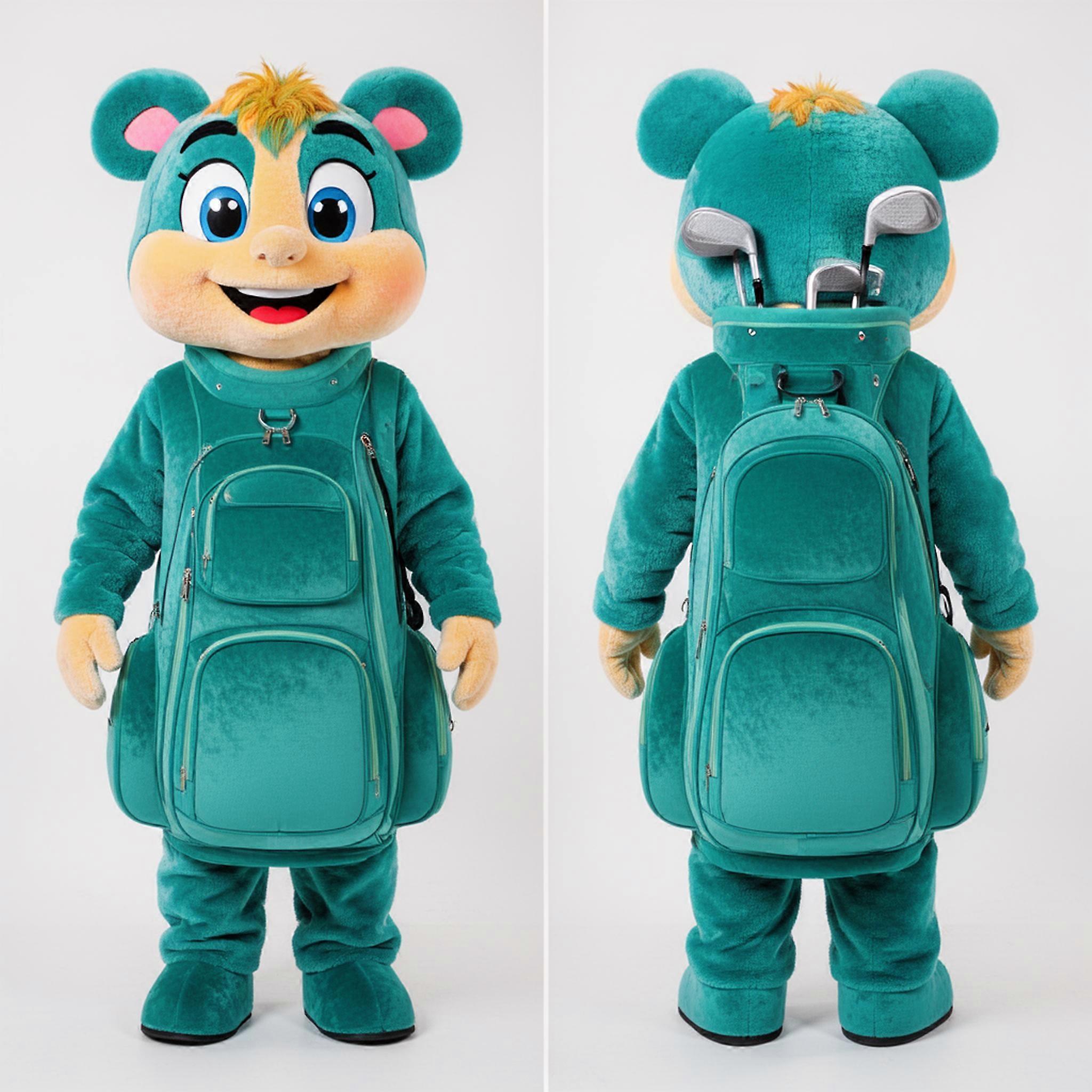 MASTICOT Teal Rounded Golf Bag Mascot