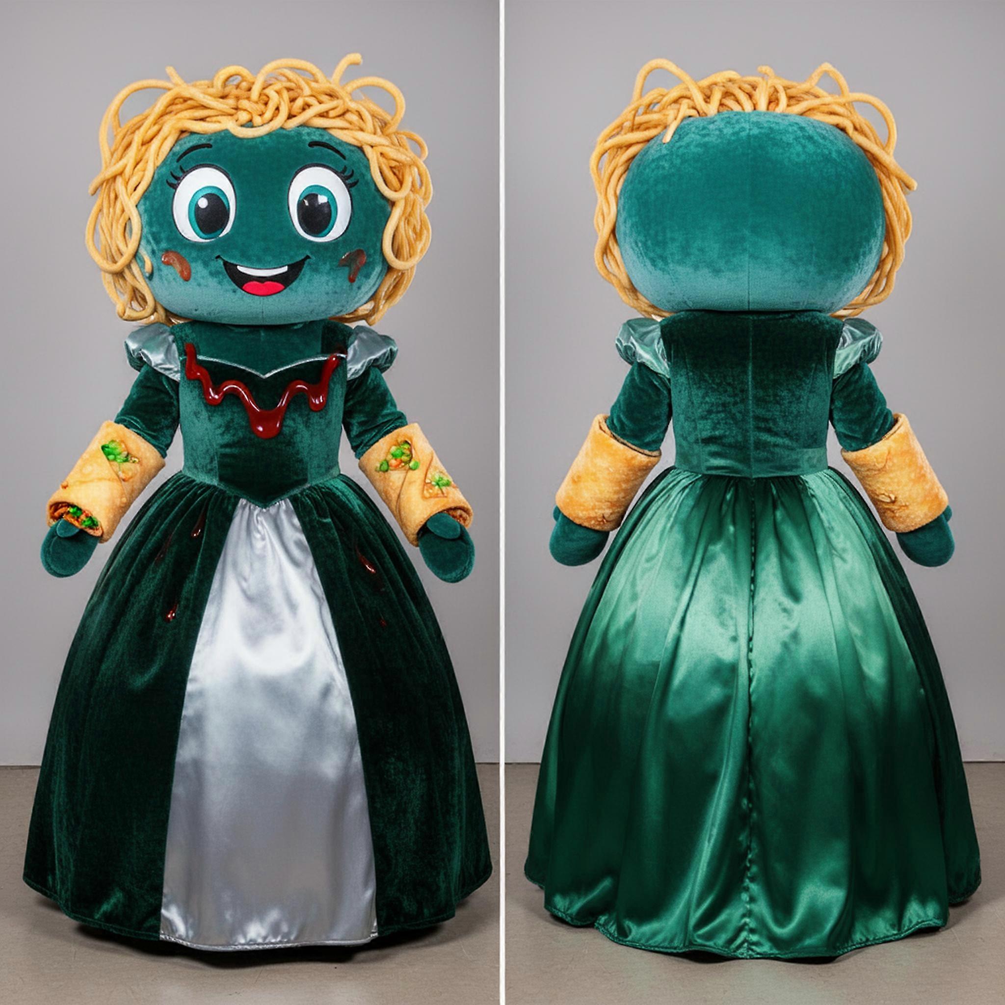 MASTICOT Emerald Green Broad Shouldered Pad Thai Mascot