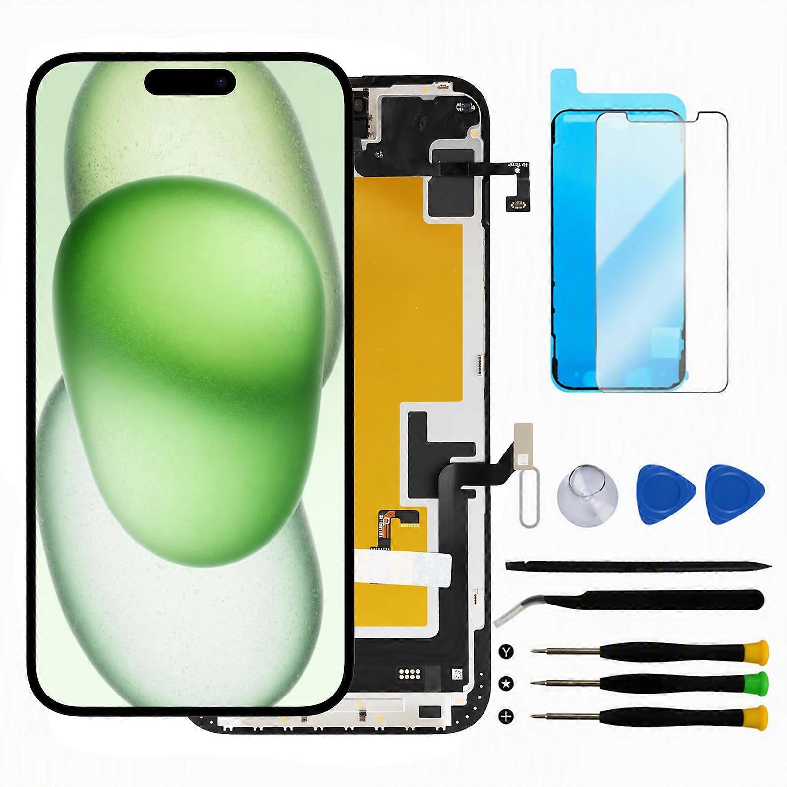 6.7 Inch OLED Display Touch Screen Assembly with True Tone ,Compatible with iPhone 15 Plus