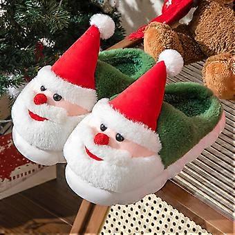 Neue Weihnachtsmann-Hausschuhe mit dicker, rutschfester Sohle – Herren- und Damen-Hausschuhe für Herbst/Winter