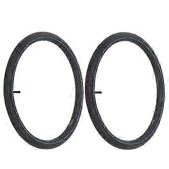2Pcs Bicycle Inner Tube 22x2.125 Schrader Valve Black Rubber. SH