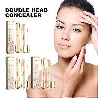 2pcs Dual - ended Concealer Stick, For face makeup, Waterproof