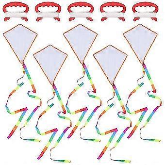 5 Sets Interesting Blank Kites Interactive Painting Kites Funny Drawing Kites Kids Accessory_zyaq1