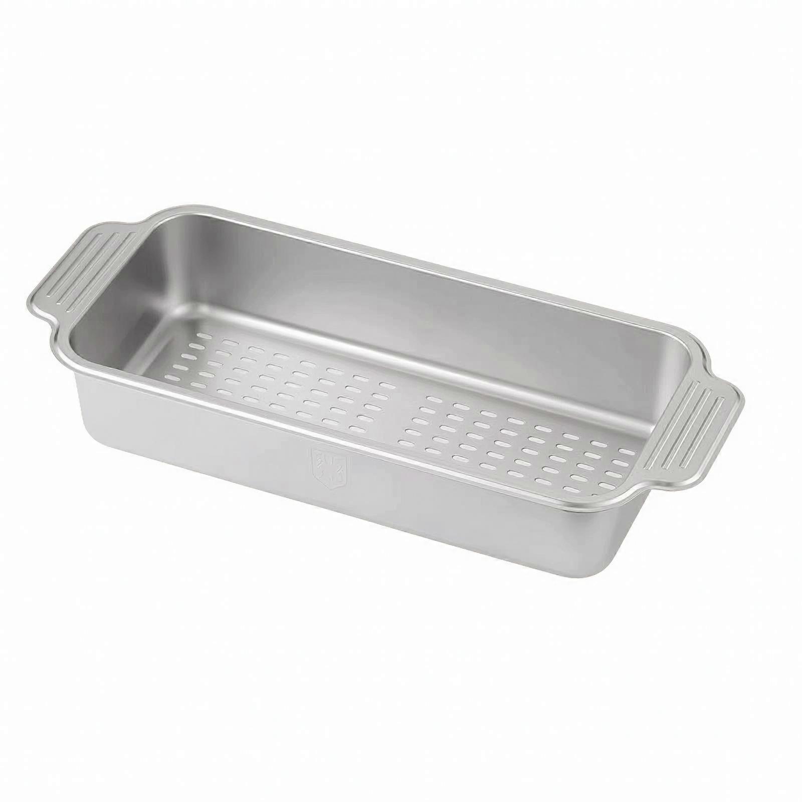Rectangular Sink Draining Basket | Space-Saving Design, Sink Basket with Handles