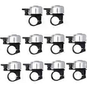 10 Pack Aluminum Alloy Bike Bell Thumb Press for Road Bicycles