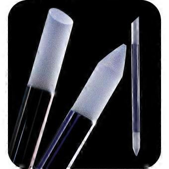 Glass Cuticle Pusher Nail File Set - Manicure Stick, Professional Precision Filing Cuticle Remover, Abrasive Surface Never Wears Out, Genuine Czech Qu