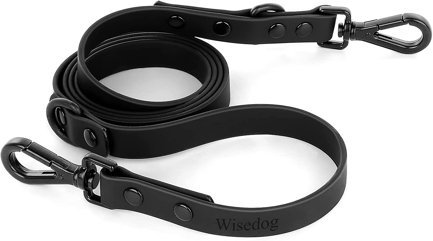 Waterproof Dog Leash: Standard Dog Leashes with 2 Hooks for Walking, Adjustable Lengths for Traffic Control Safety, Durable and Odor Proof, for Medium