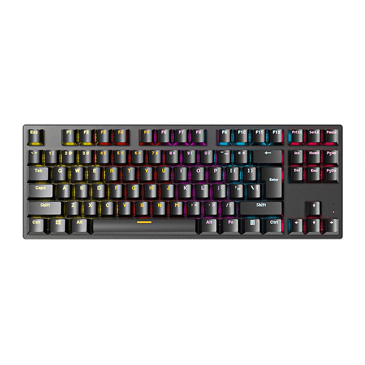 Mechanical Keyboard 87 Keys Xa Profile Pbt Double-shot Molding Keycaps Blue Switch Rgb Backlit Usb Wired Gaming Keyboard For Pc Computer Laptop Gamer