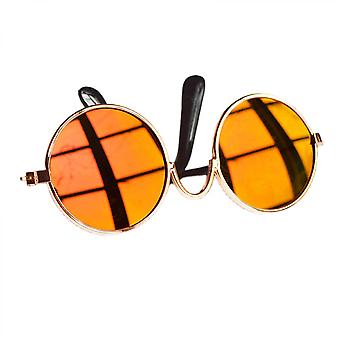 Veeki 2 Pack Pet Sunglasses Dog Cool Stylish Cat Eye Protection Funny Cute Round SunglassesRed Reflective