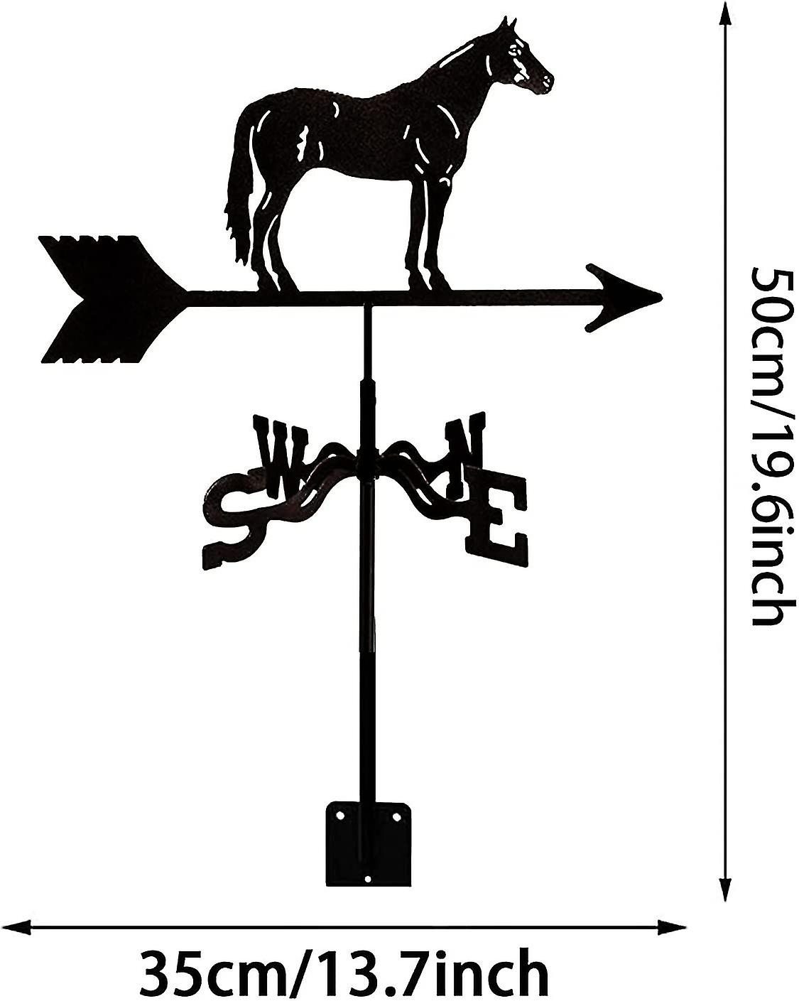 HEMOTON Metal Weathervanes Roof Mount Weather Vane Outdoor Reflective Wind Direction Indicator Garden Weathervanes For Shed Garden Yard Patio Decor