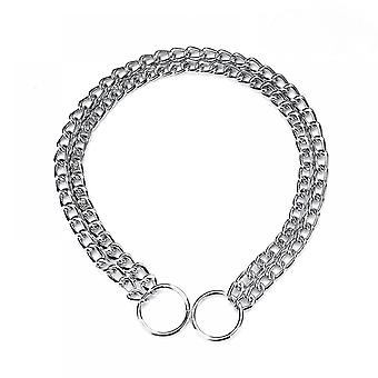 Dog Martingale Chain Collar | Slip Choke Collar | Metal Training Collar | Double Triple Chain | for Small Medium Large Dog(Width 2.5mm)