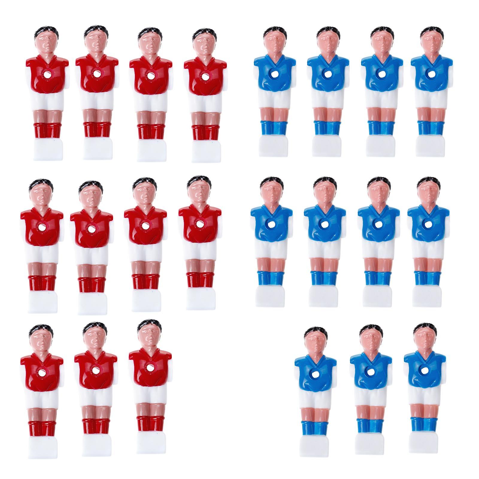 22 Pieces Foosball Man Table Soccer Man Player Replacement Parts Red & Blue