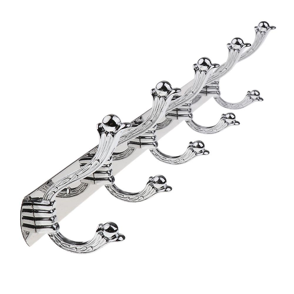 Wall Mounted Strong 5 Hook Hook Coat Key Towel Rack 3#