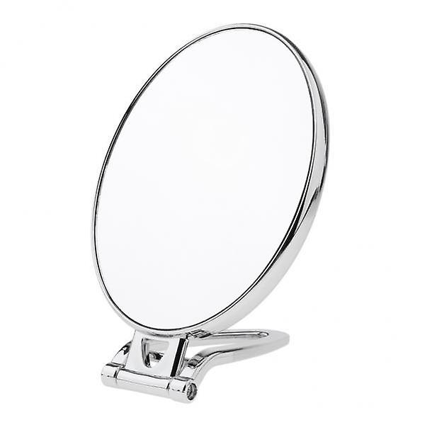 3xFolding Handheld Double Sided Mirror Table Makeup Mirror for Travel  Silver