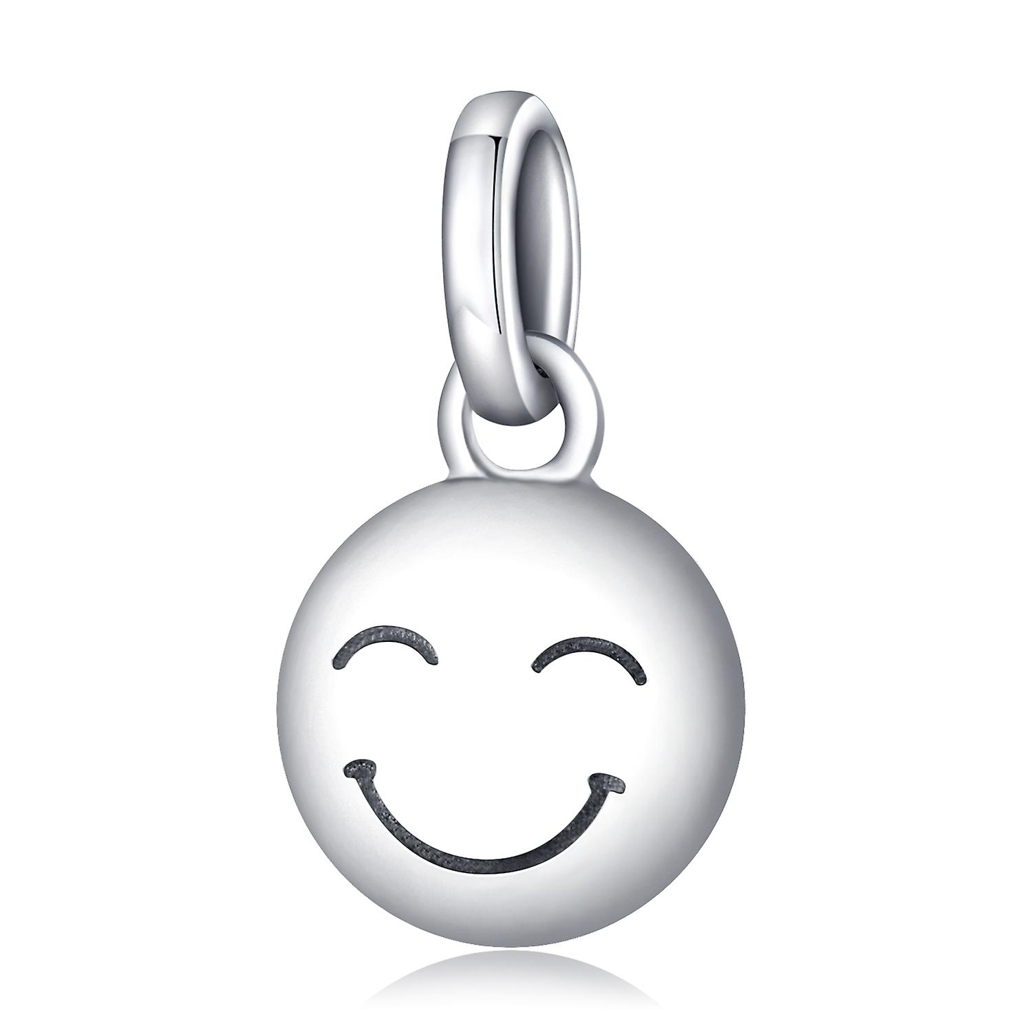 S925 Sterling Silver Smiley Pendant