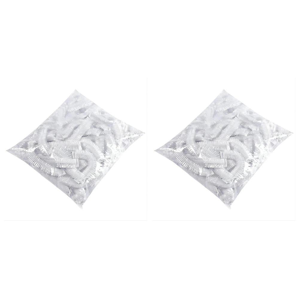 100 Pieces Of Plastic Wrap Bowl Lids, With Elastic, Plastic Food Lids