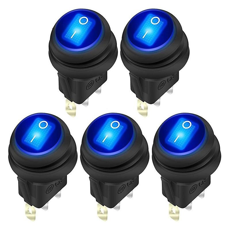 On/off Round Rocker Dot Switch Waterproof Led Light Luminescence Toggle Switches