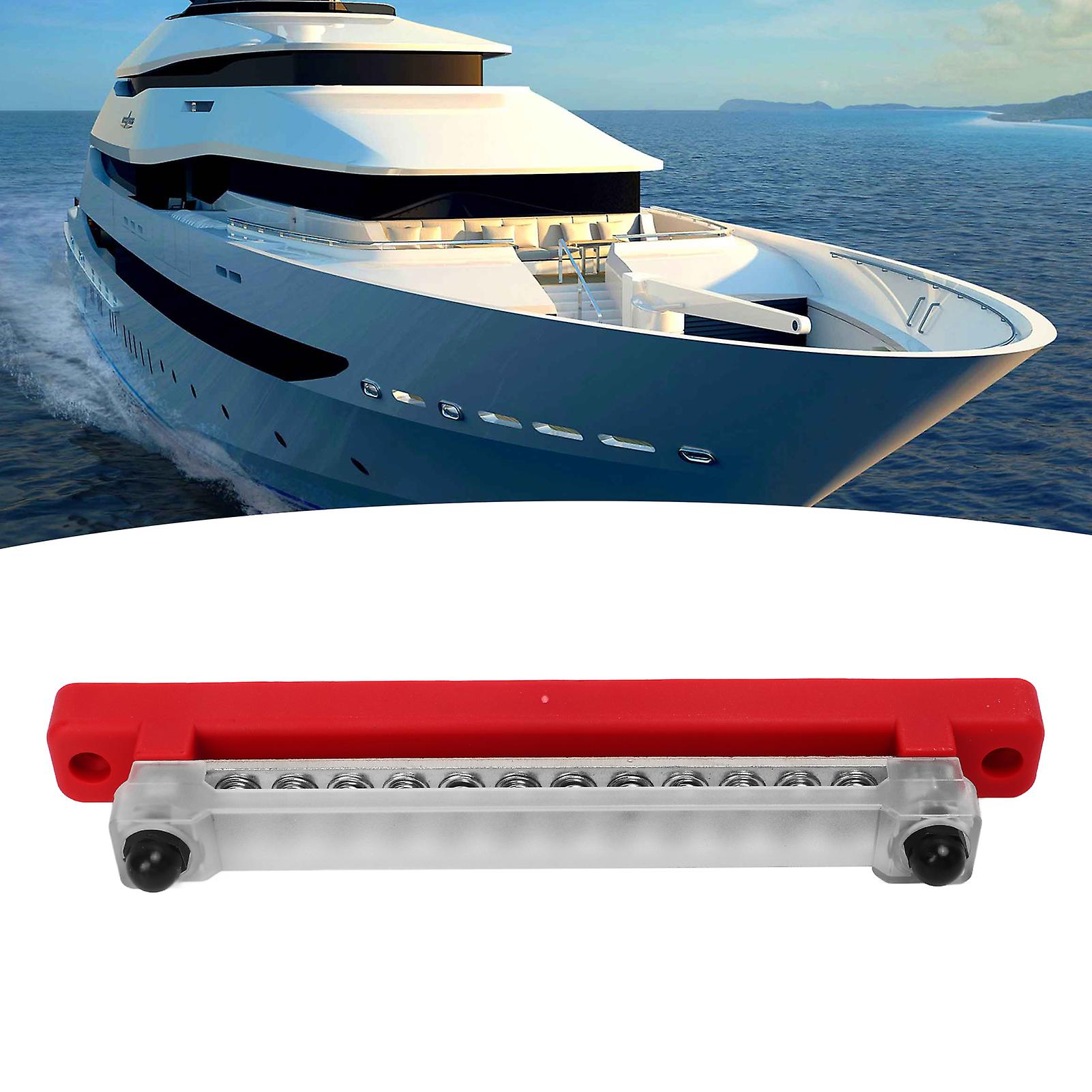 Marine Bus Bar Temperature Resistance Power Distribution Block Nickel Plated Brass For Car Rv Boat