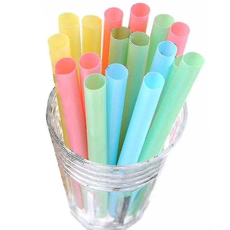 Colorful Large Drinking Straws For Bubble Smoothie