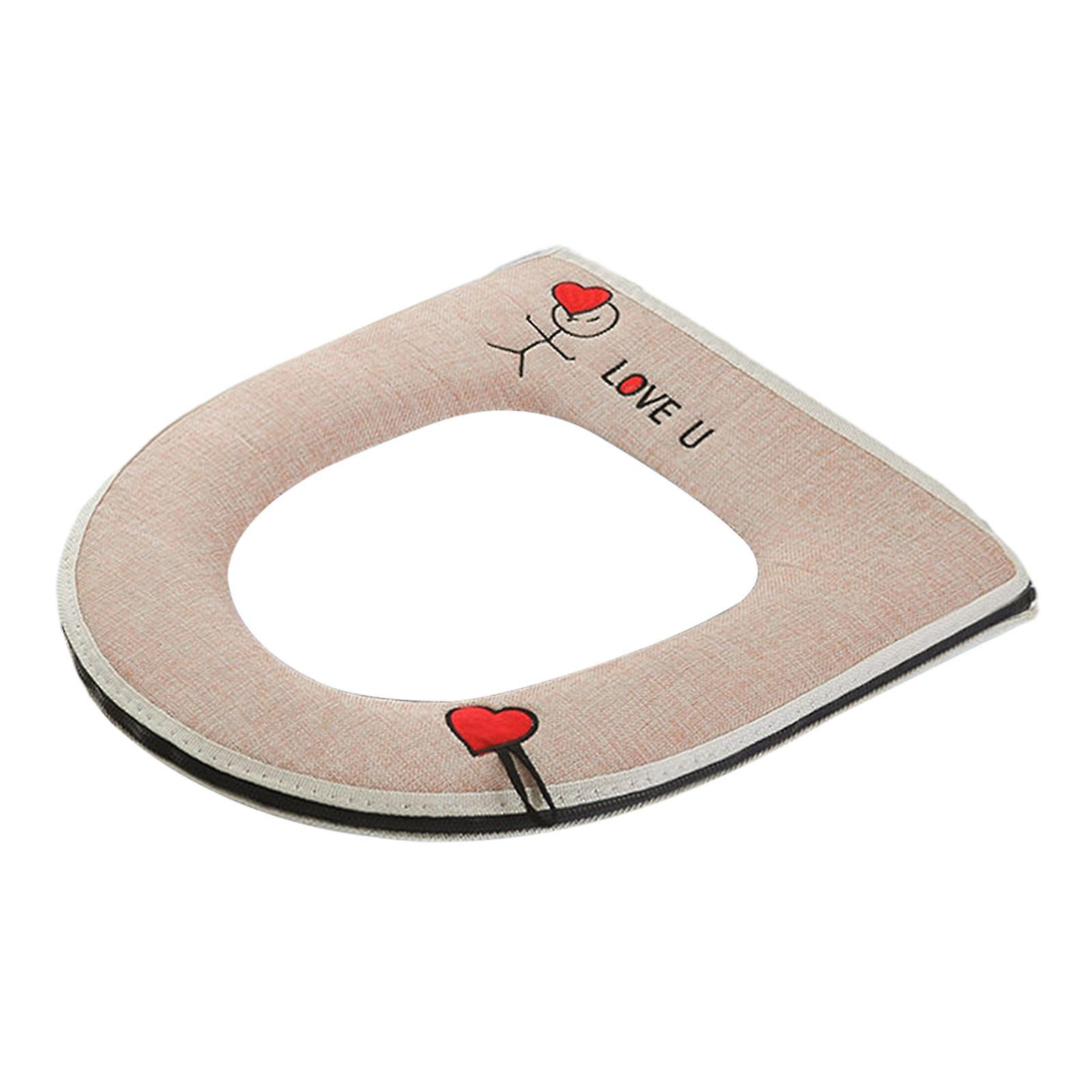 Verdicken WC-Sitzkissen Universal WC-Sitzmatte für Badezimmer Reisen Beige