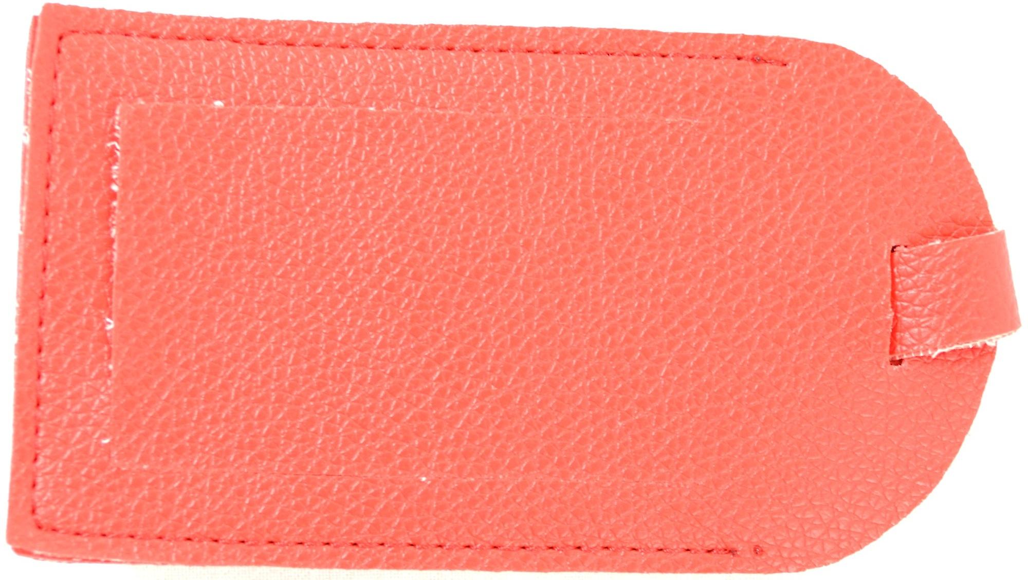Étiquette d’identification de bagages de simili cuir - rouge