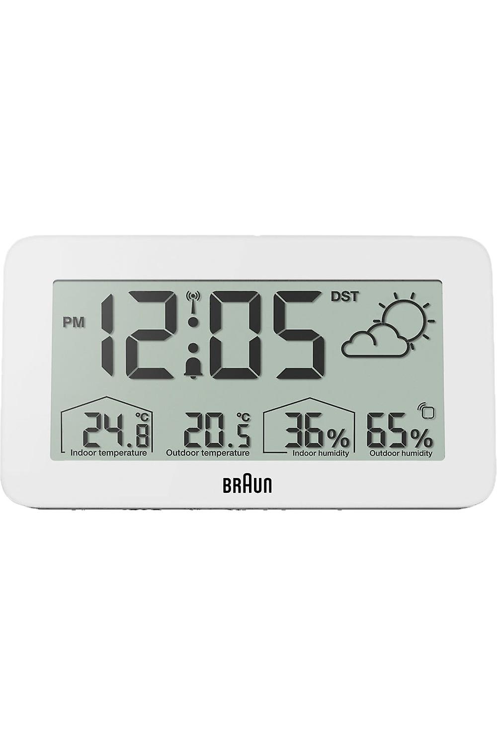 BRAUN CLOCK Digital Alarm Clocks BC13WP-DCF