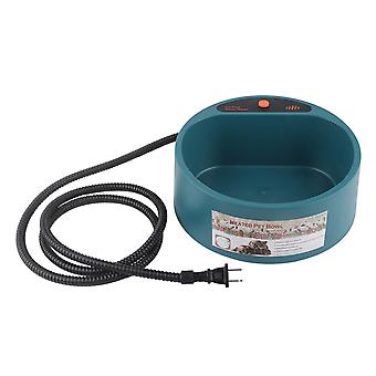 Hund Beheizte Schüssel Automatische Hitzeerhaltung bei konstanter Temperatur Haustier-Thermalwassernapf mit wasserdichtem Schalter US-Stecker 110-130V