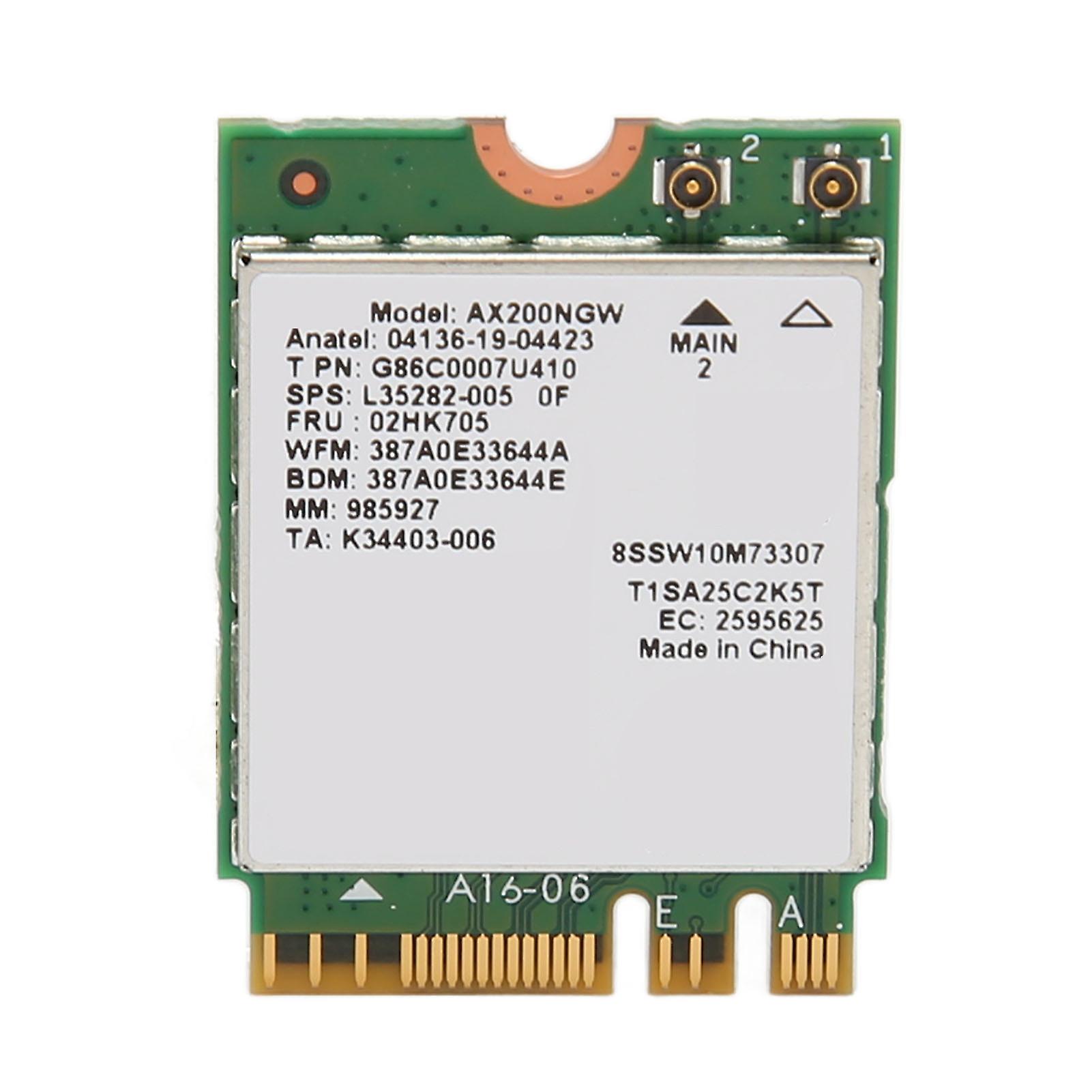 WiFi 6 Network Card for Intel AX200NGW, 802.11ax, Bluetooth 5.2, M.2 Adapter
